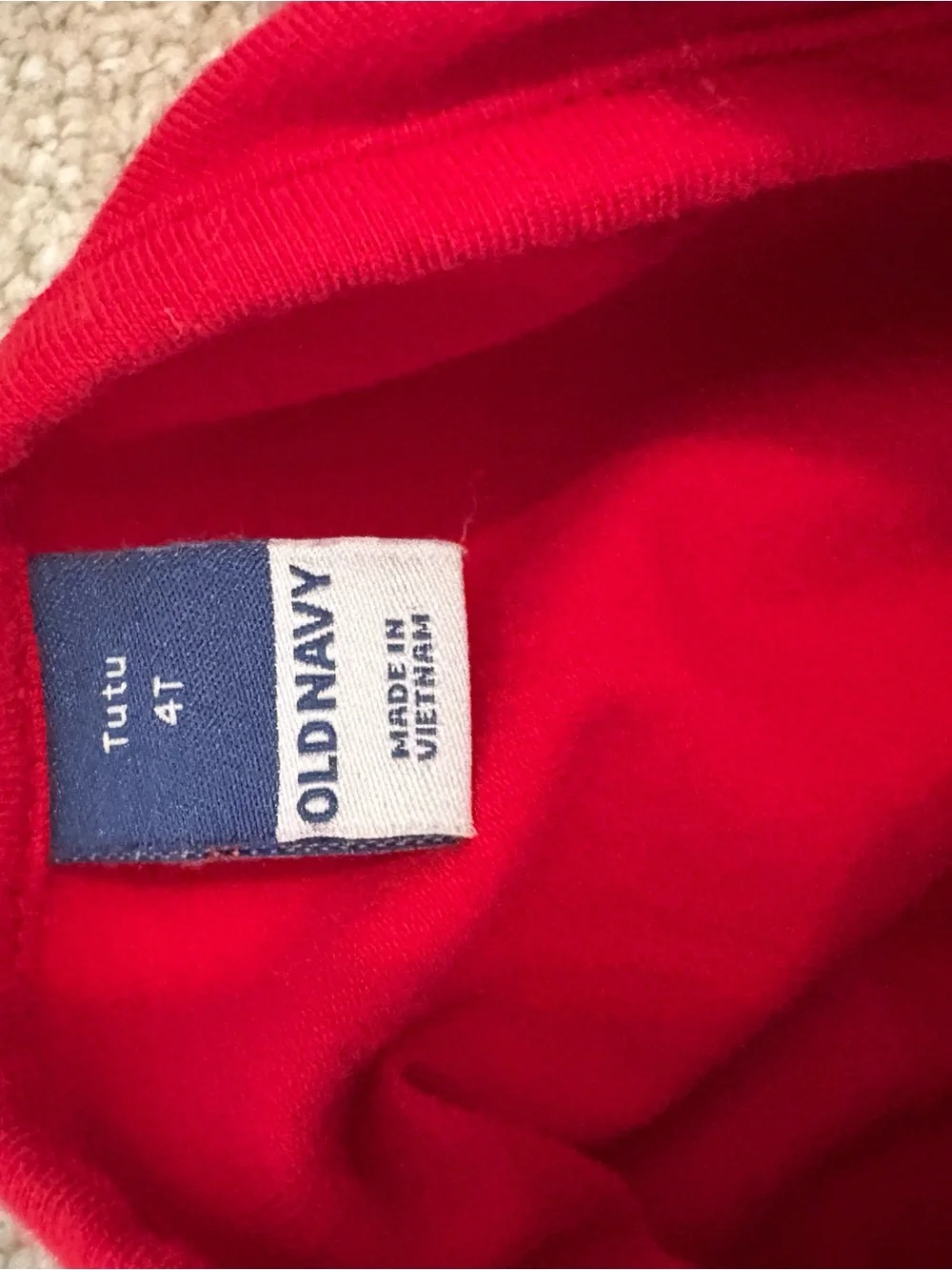Old Navy Red Girls' Christmas Belted Santa-Inspired Dress